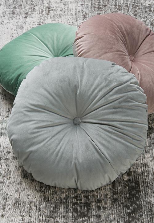 Sixth Floor - Lulu round pillow - overcast