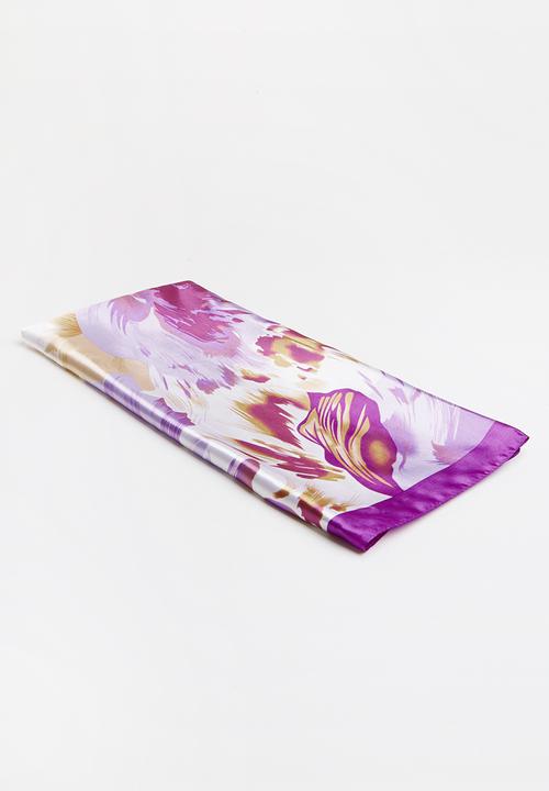 Joy Collectables - Printed scarf - purple & white