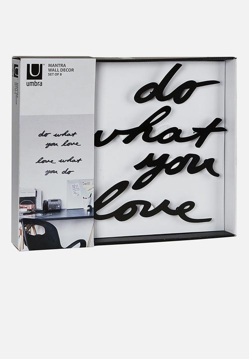 Umbra - Mantra wall décor set of 8 - black