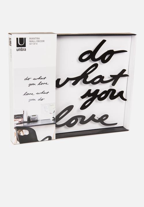 Umbra - Mantra wall décor set of 8 - black