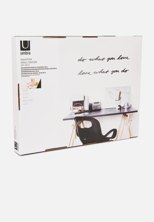 Umbra - Mantra wall décor set of 8 - black