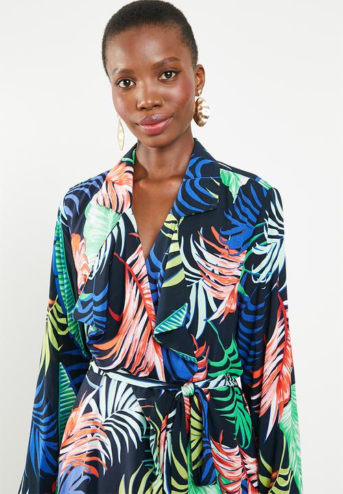 Superbalist - Longer length palm print kimono - multi