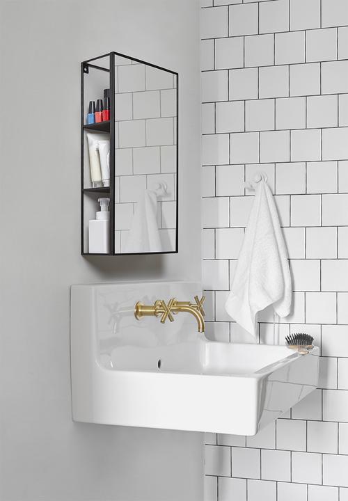 Umbra - Cubiko mirror & storage unit - black