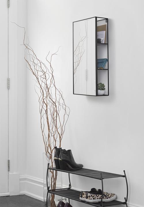 Umbra - Cubiko mirror & storage unit - black