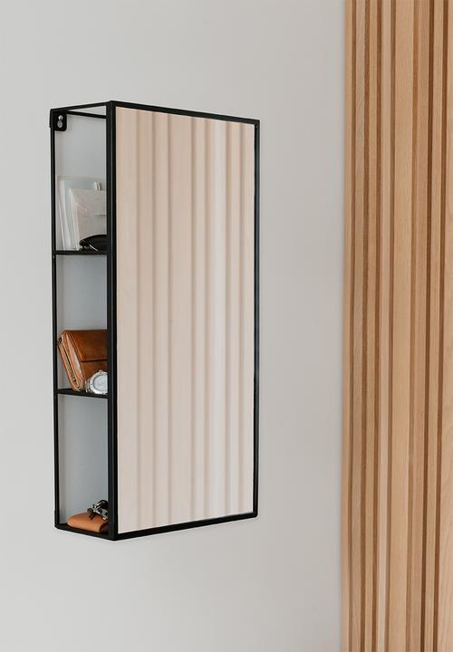 Umbra - Cubiko mirror & storage unit - black
