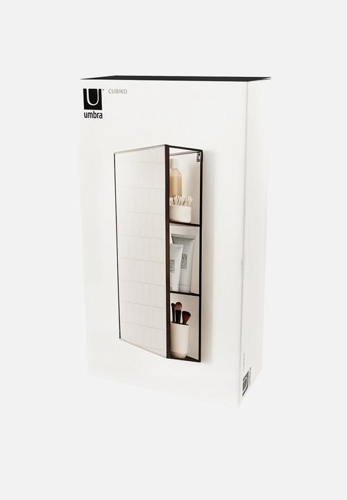 Umbra - Cubiko mirror & storage unit - black