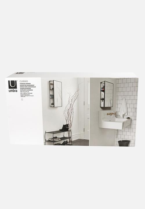 Umbra - Cubiko mirror & storage unit - black