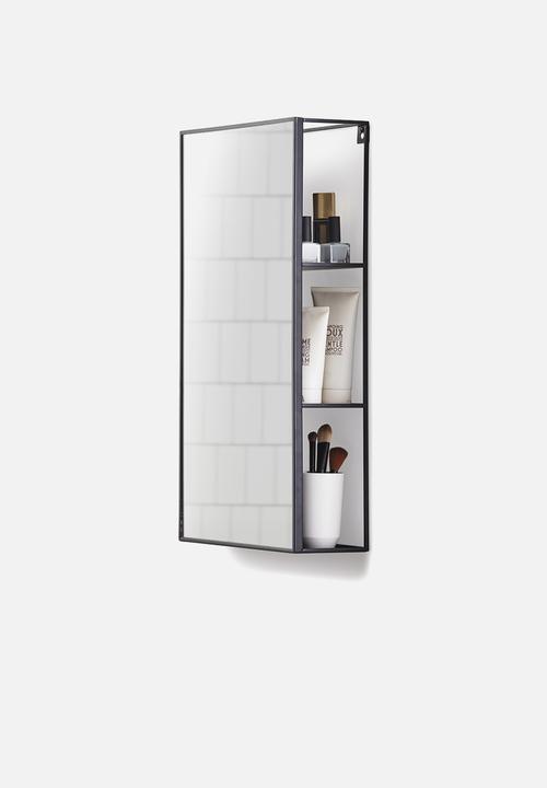 Umbra - Cubiko mirror & storage unit - black