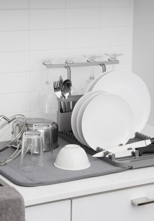 Umbra - Udry dish rack with drying mat - grey