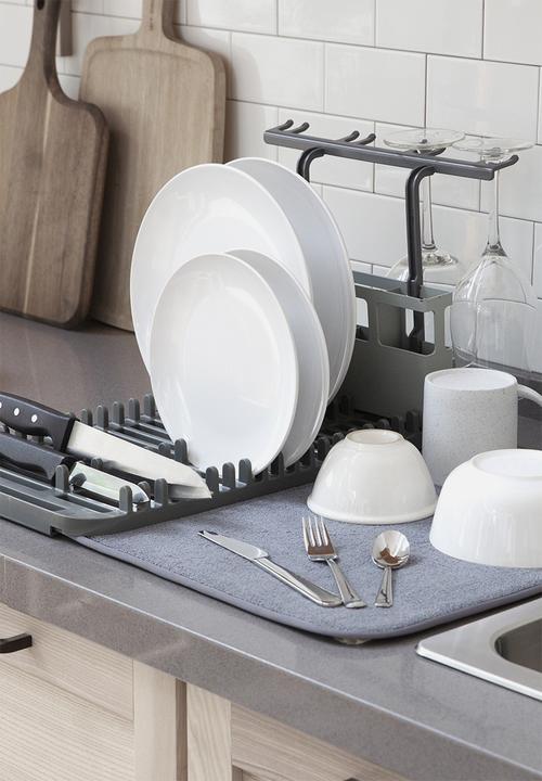 Umbra - Udry dish rack with drying mat - grey