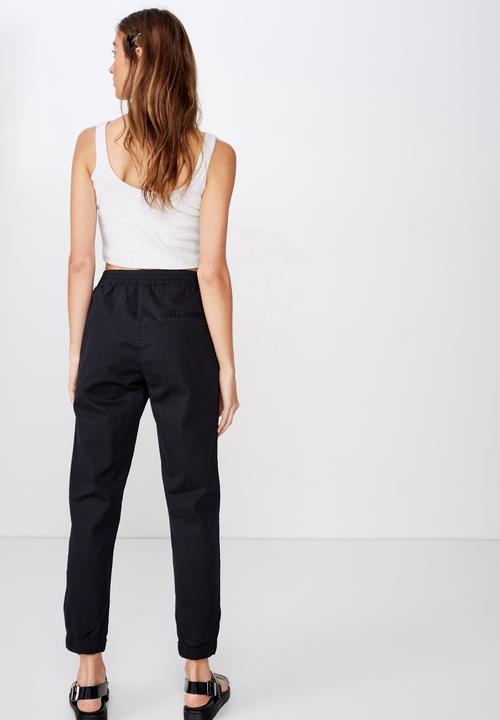 Cotton On - Mid rise cuffed chino  - black