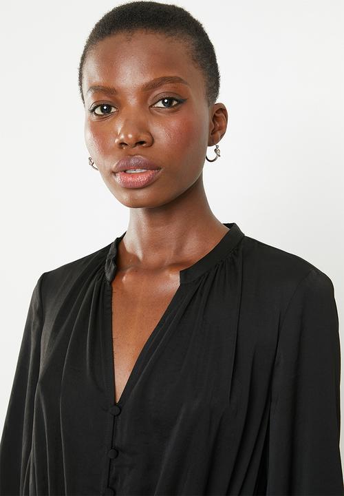 Vero Moda - Tassy long sleeve ankle dress - black