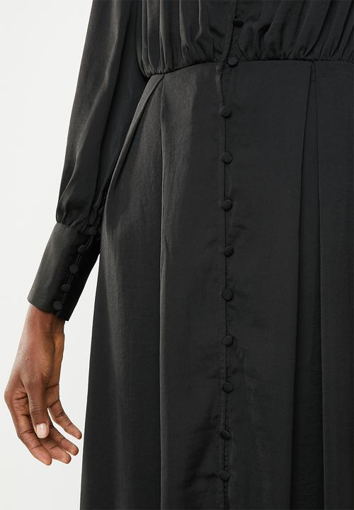 Vero Moda - Tassy long sleeve ankle dress - black