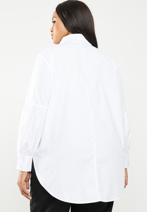 Superbalist - Volume sleeve shirt - white