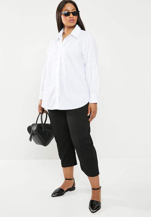 Superbalist - Volume sleeve shirt - white
