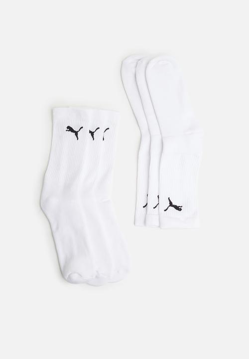 PUMA - 3 Pack sport tennis sock - white