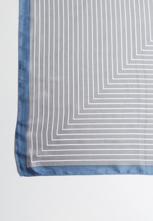 Joy Collectables - Stripe scarf - grey and blue