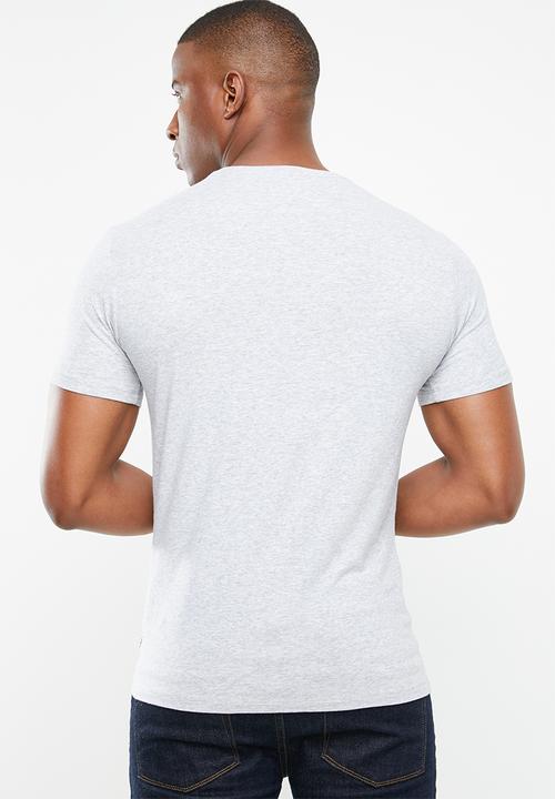 GUESS - Guess triangle rubber tee - grey