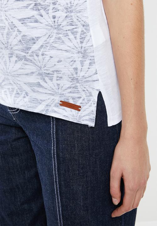 Lizzy - Bijoux tee - white & grey