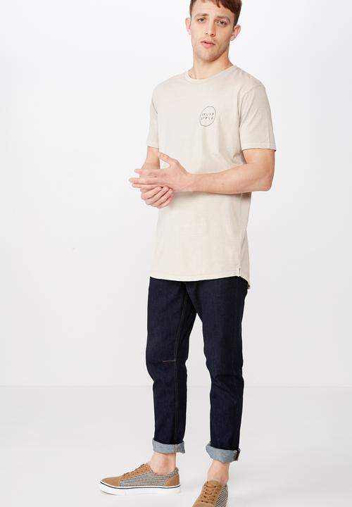 Cotton On - Longline scoop hem tee - beige 