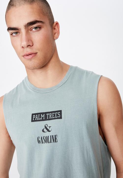 Cotton On - Tbar muscle tee - green