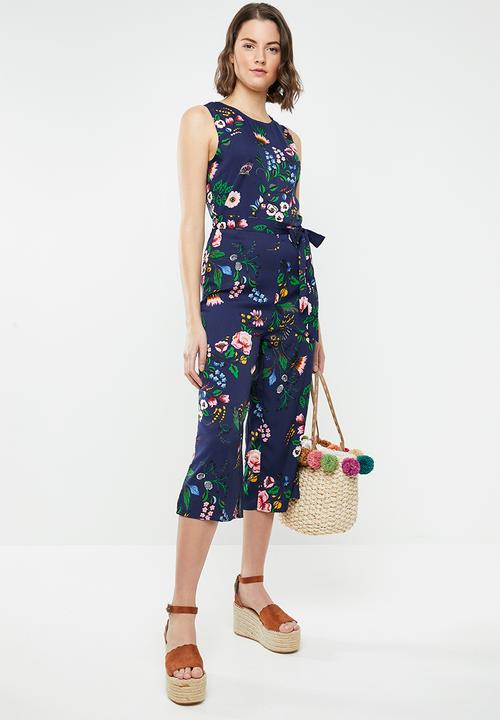 Brave Soul - Wide leg jumpsuit - navy