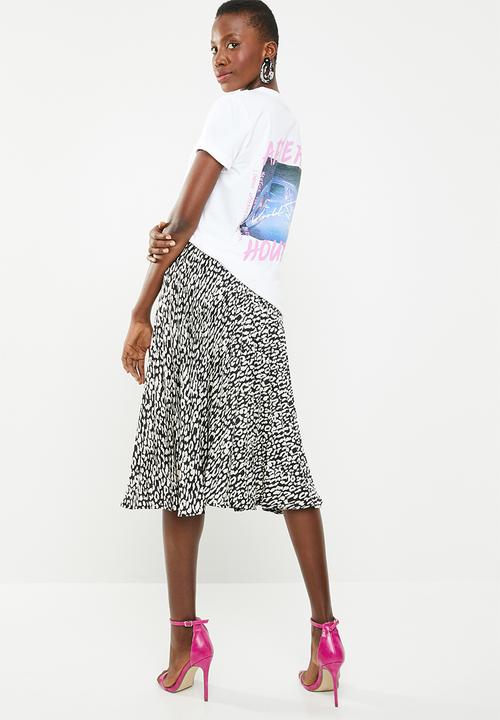 Missguided - After hours back graphic T-shirt - white