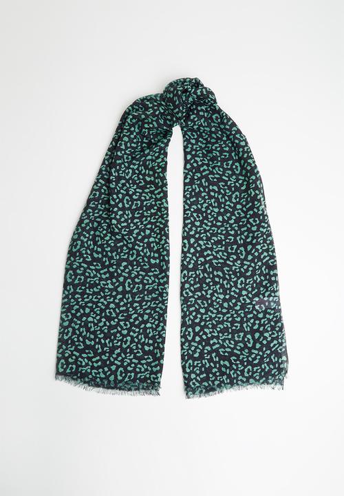 Vero Moda - Leomatic long scarf - navy & green