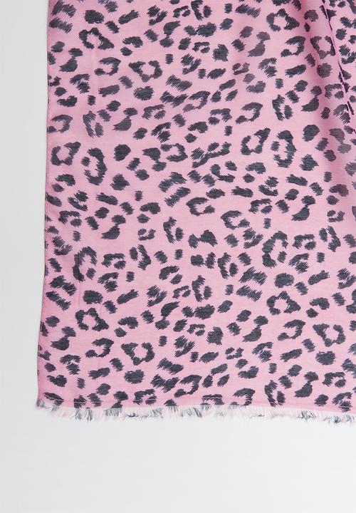Vero Moda - Leomatic long scarf - pink & black