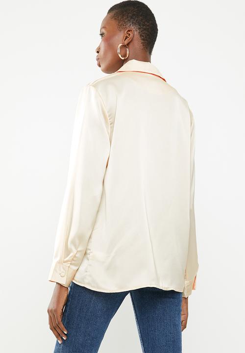 Missguided - Satin pyjama shirt - neutral