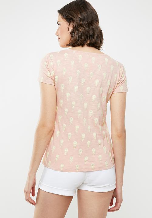 Lizzy - Beulah tee - pink & yellow