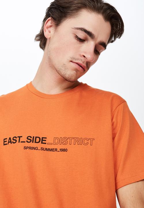 Cotton On - Tbar urban tee - orange