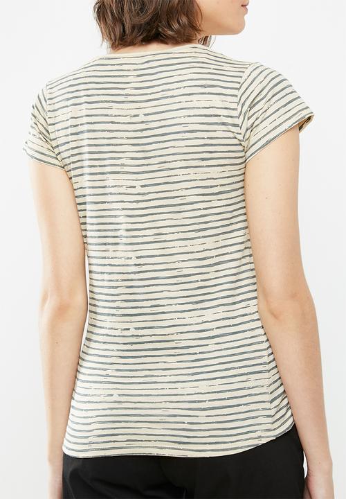 Lizzy - Parloma tee - cream & green 