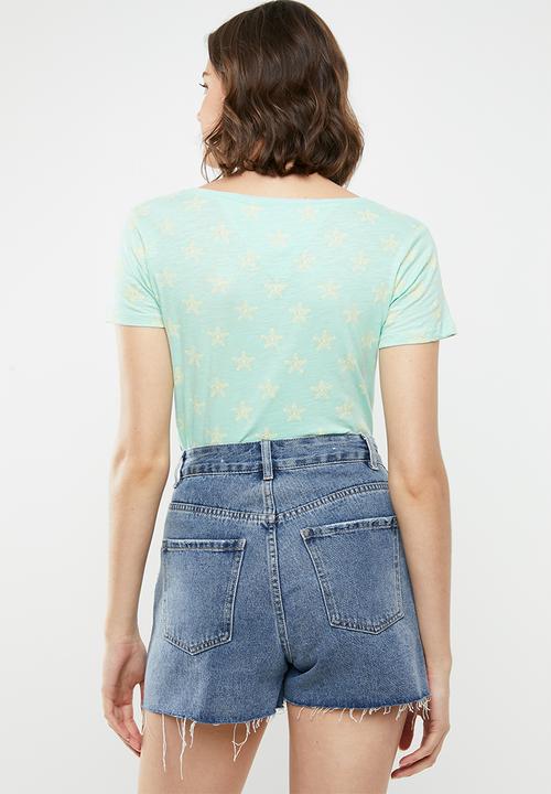 Lizzy - Shukri tee - turquoise & yellow 