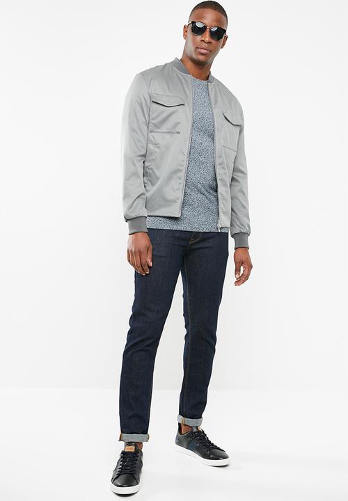 Jack & Jones - Austin short sleeve all over print tee - navy