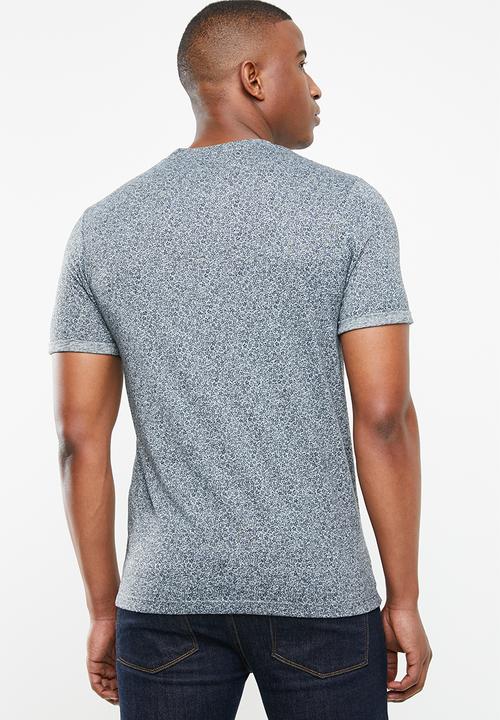Jack & Jones - Austin short sleeve all over print tee - navy