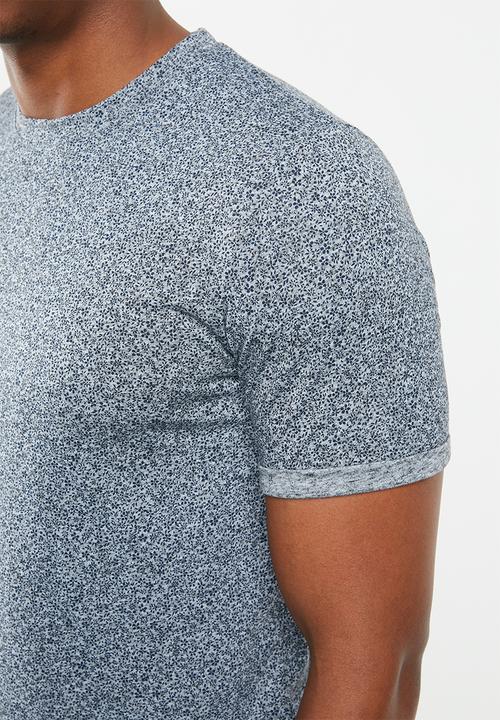 Jack & Jones - Austin short sleeve all over print tee - navy