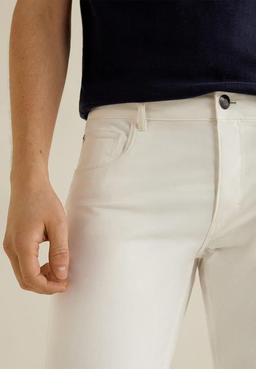 MANGO - Pisa trousers - white