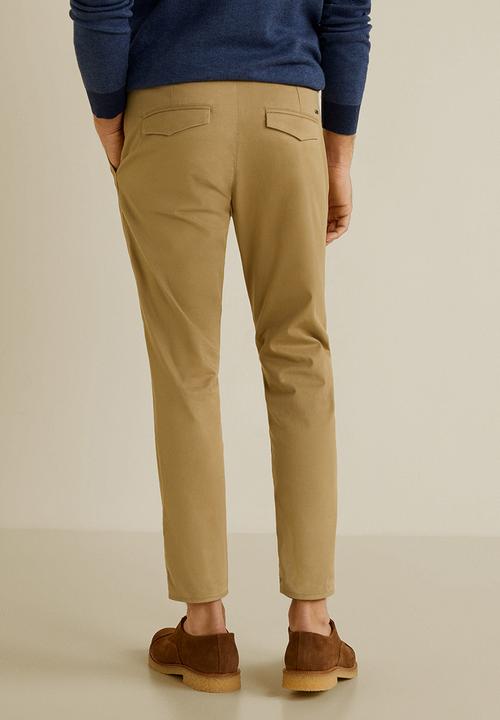 MANGO - Prato trousers - light beige