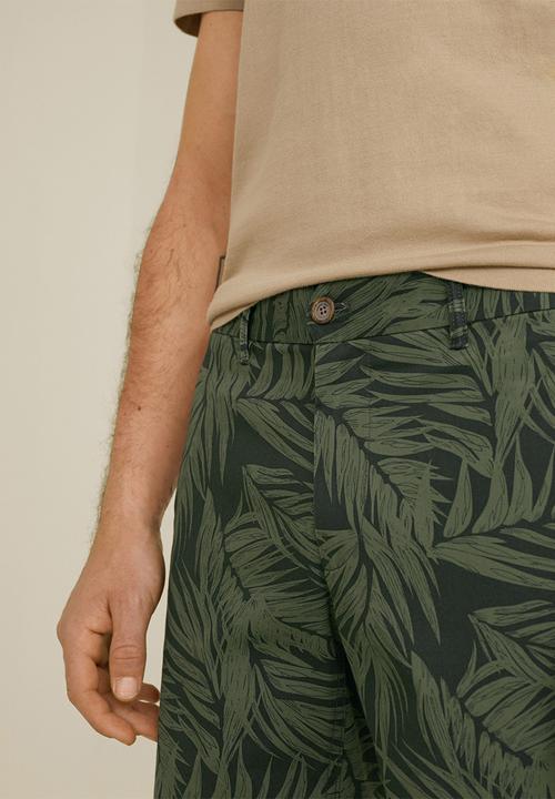 MANGO - Bermuda valley shorts - green