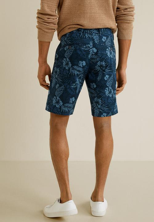 MANGO - Bermuda valley shorts - navy