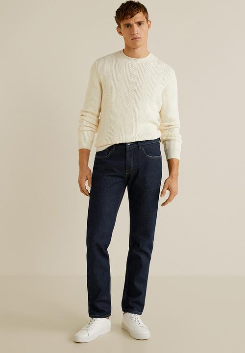 MANGO - Bob jeans - dark blue