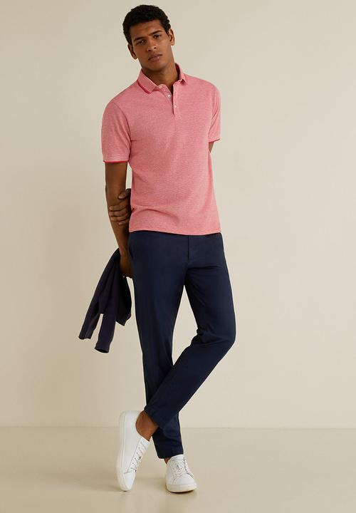 MANGO - Semi polo shirt - dark red