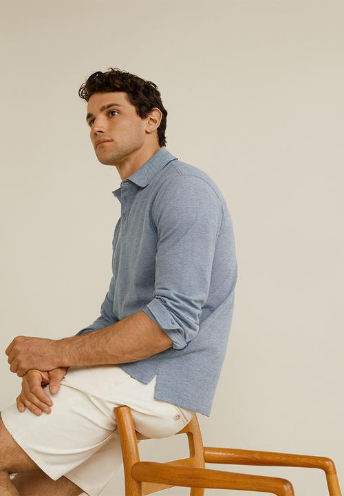 MANGO - Regat polo shirt  - medium blue