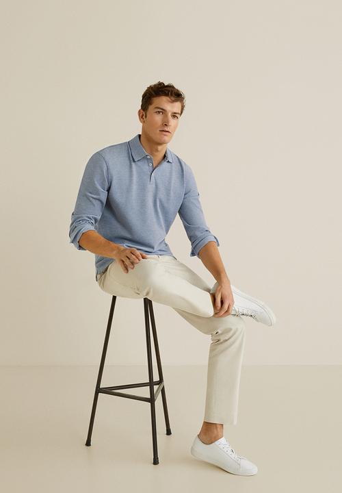 MANGO - Regat polo shirt  - medium blue