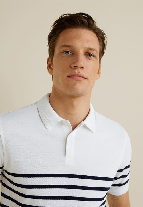 MANGO - Ton polo shirt - white