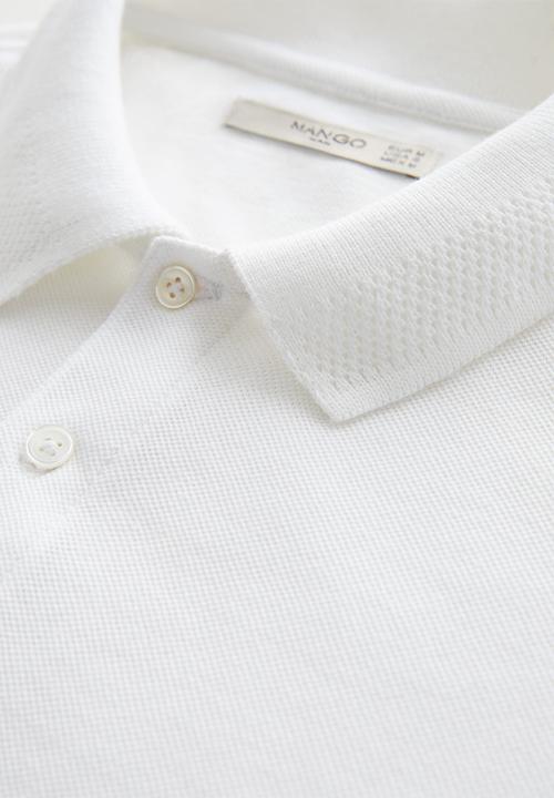 MANGO - Ton polo shirt - white
