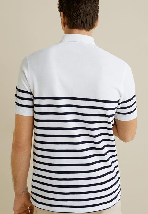 MANGO - Ton polo shirt - white