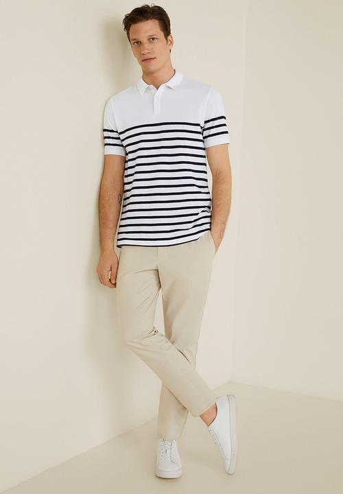 MANGO - Ton polo shirt - white