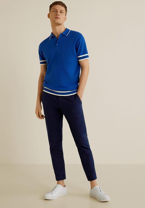 MANGO - Ecija polo shirt - medium blue